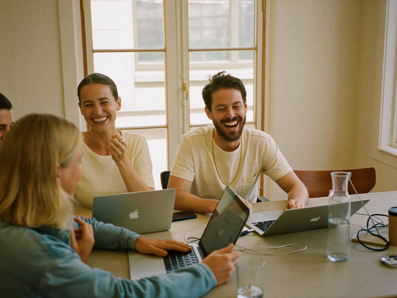 The core Eden team reviewing work together
